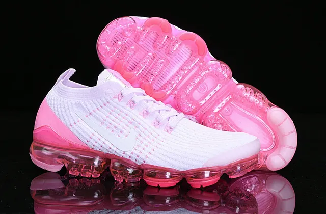 Nike Air VaporMax Chaussures de course roses et lavande 14