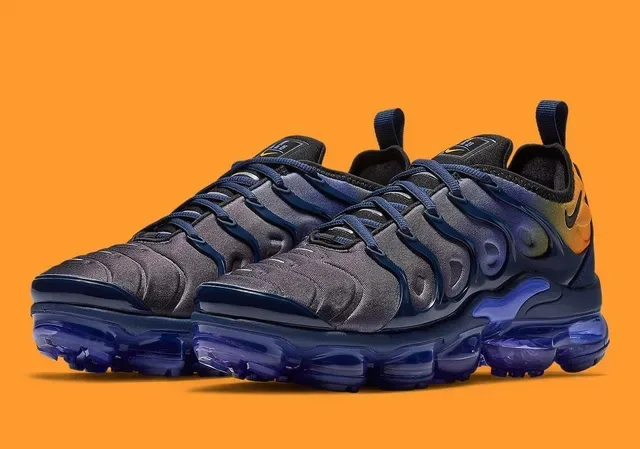 Nike Air VaporMax Plus Navy Purple Orange Gradient Lifestyle Sneakers 5