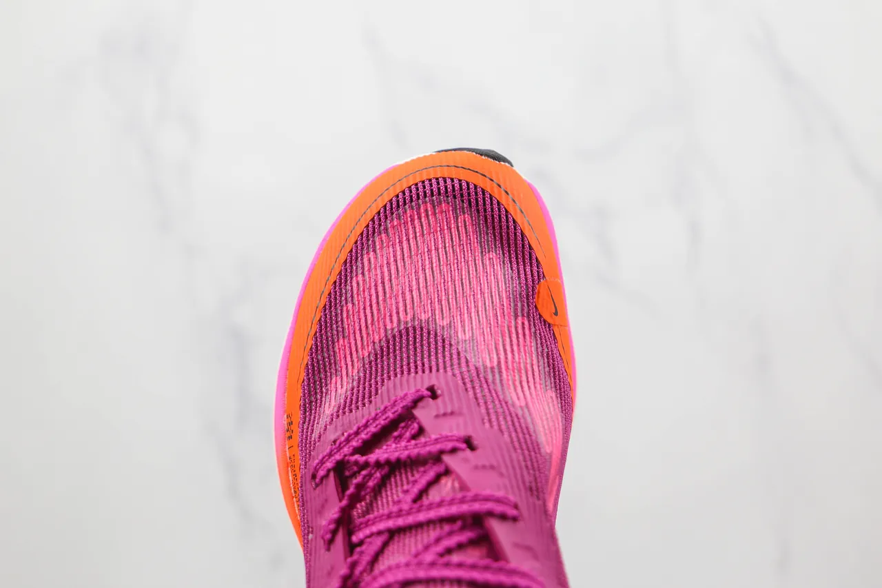 Nike Air Zoom Alphafly Next% Pink Orange Engineered Knit Upper Gradient Midsole Band Running Shoes 6