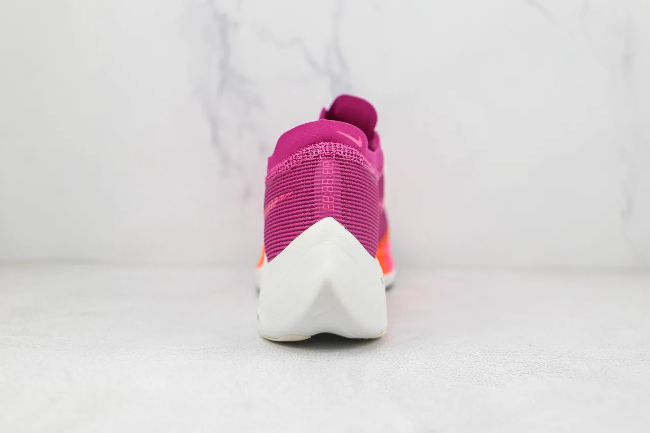 Nike Air Zoom Alphafly Next% Pink Orange Engineered Knit Upper Gradient Midsole Band Running Shoes 9