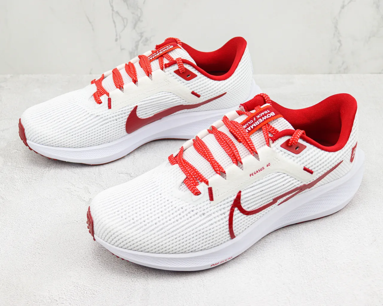 Nike Air Zoom Pegasus 40 Blanc et Rouge Chaussures de Running 4