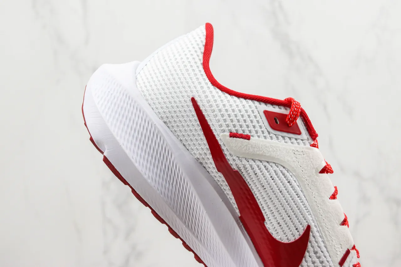 Nike Air Zoom Pegasus 40 Blanc et Rouge Chaussures de Running 5
