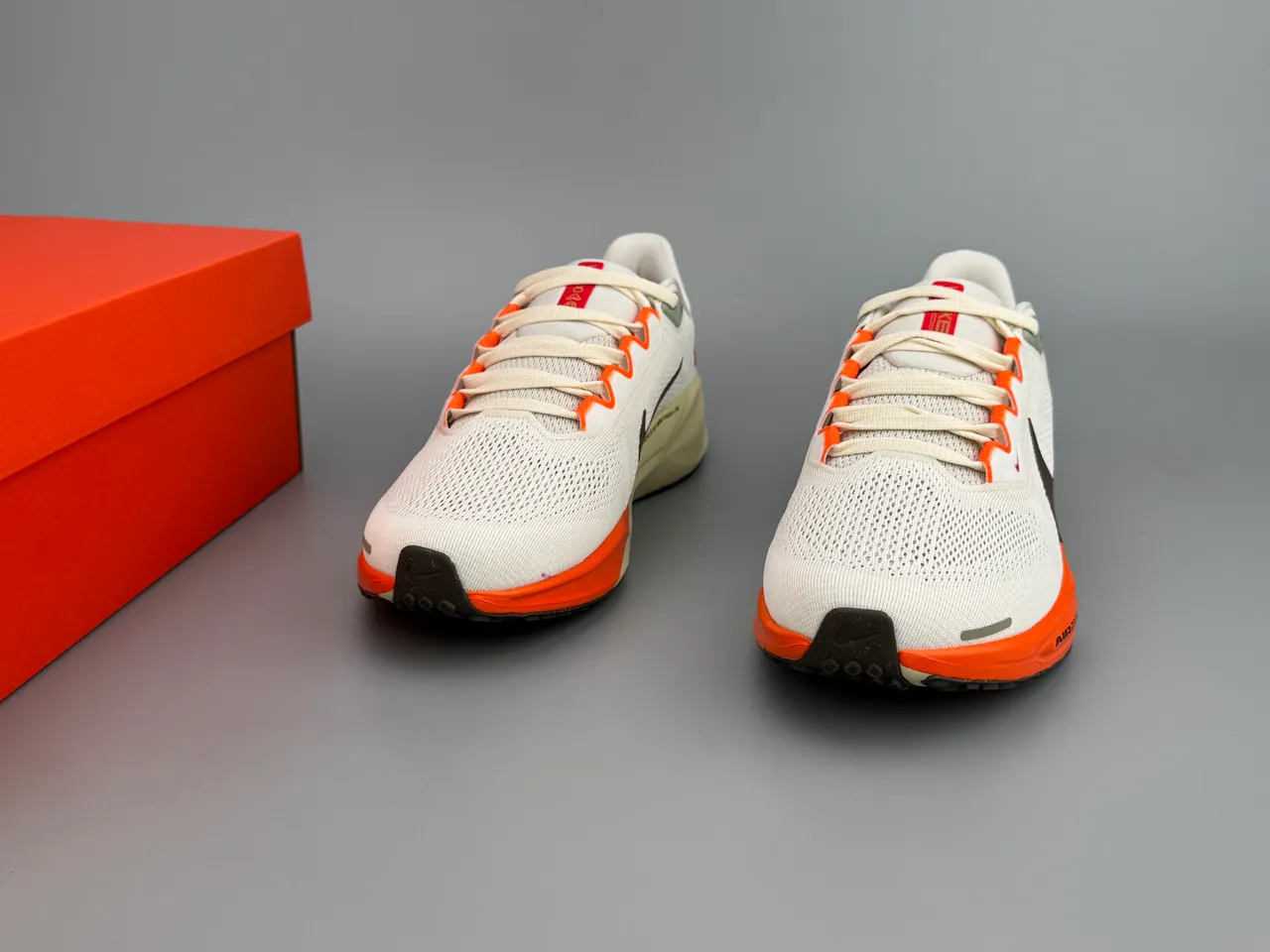 Nike Air Zoom Pegasus Beige Orange Engineered Mesh Upper Forefoot Unit Running Shoes 5