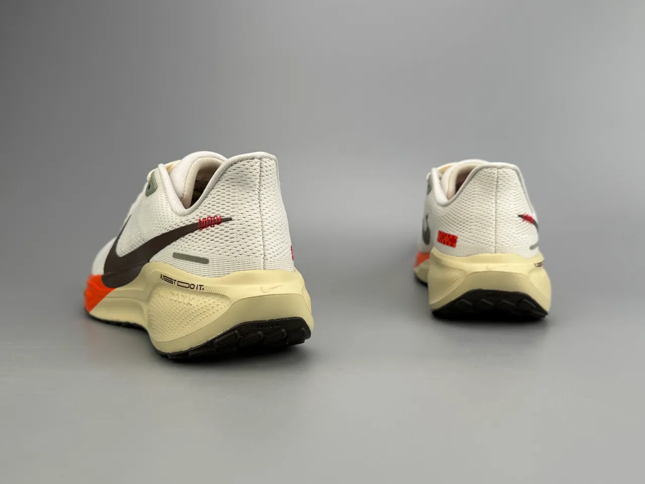 Nike Air Zoom Pegasus Beige Orange Engineered Mesh Upper Forefoot Unit Running Shoes 8