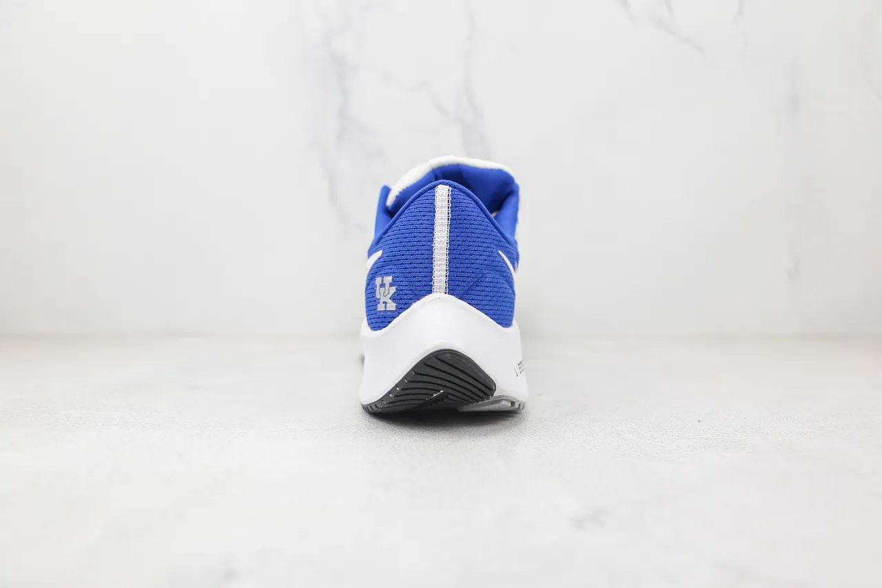 Nike Air Zoom Pegasus Kentucky Wildcats Chaussures de course blanches et bleues 9