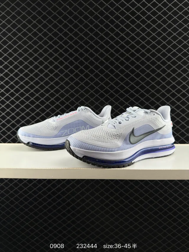 Nike Air Zoom Pegasus Premium Tênis de corrida brancos cinza azul 2