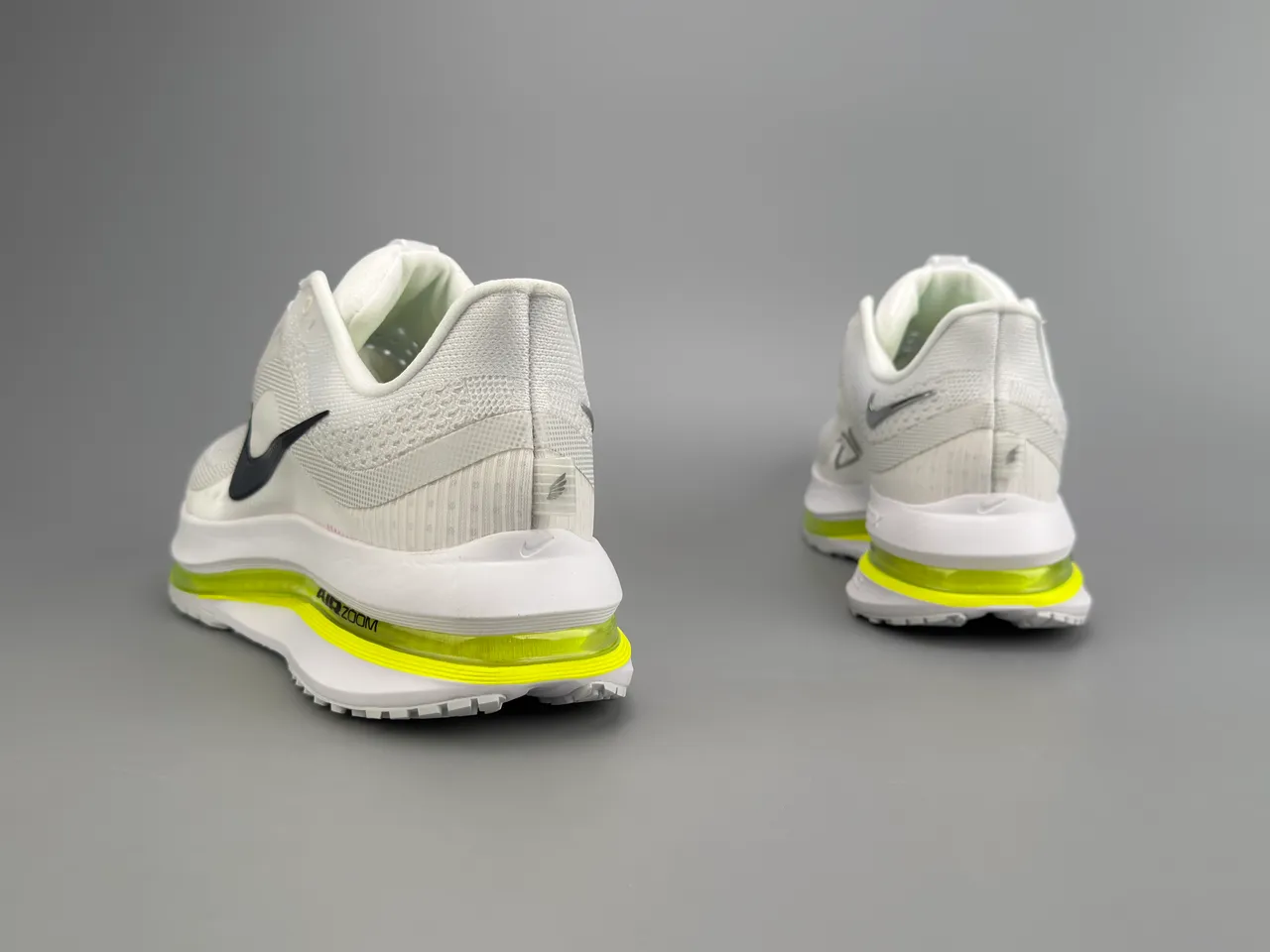 Nike Air Zoom Pegasus White Yellow Engineered Mesh Upper Full-Length Visible Unit Running Shoes 6