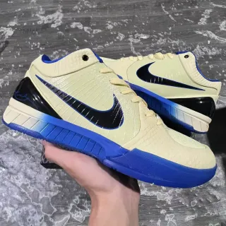 Nike 米色蓝 高帮 纹理合成鞋面 篮球鞋
