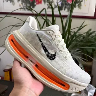 Nike Beige Orange Visible Air Zoom Unit Engineered Mesh Upper Lifestyle Sneakers
