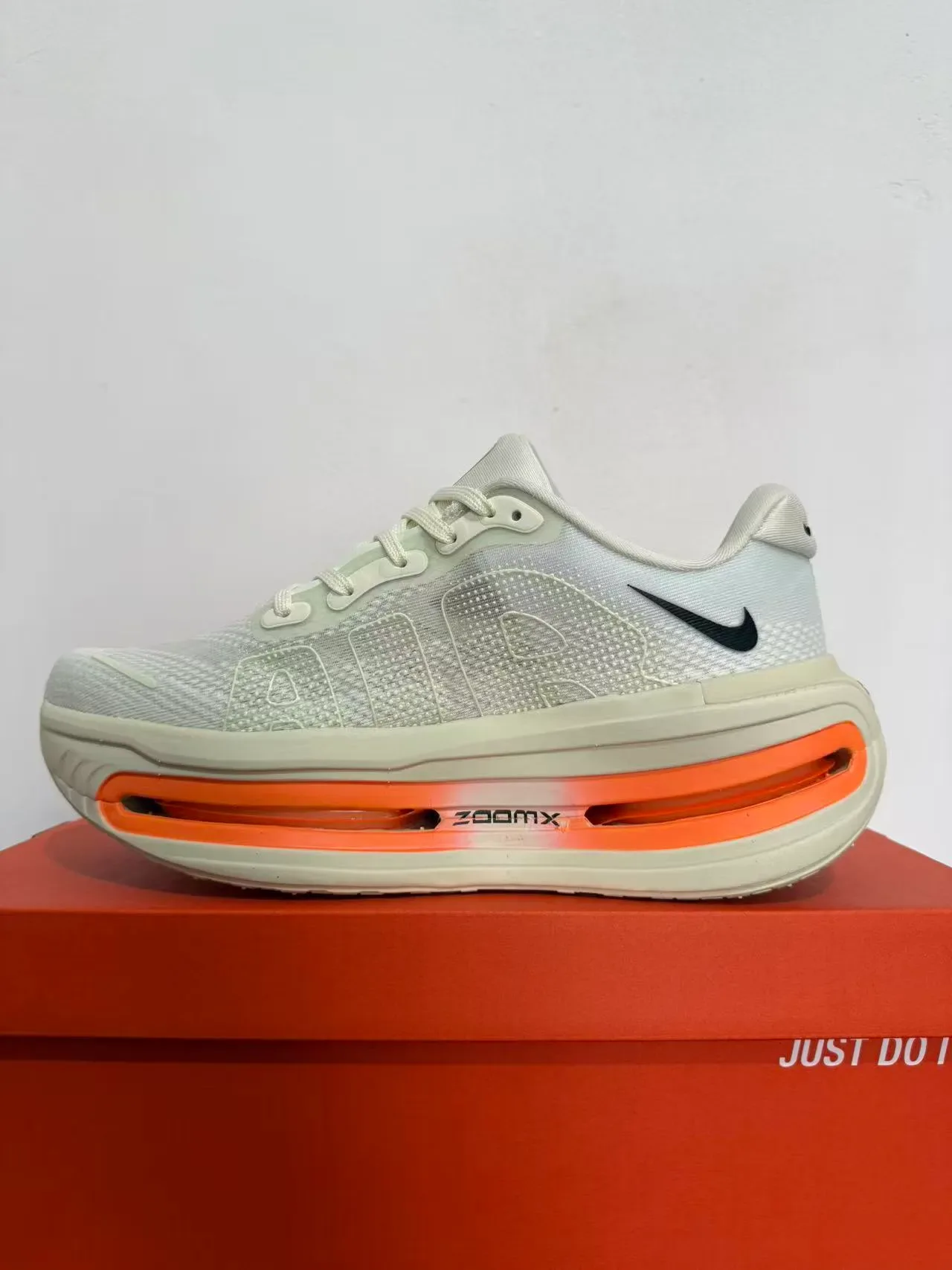 Nike Beige Orange Visible Air Zoom Unit Engineered Mesh Upper Lifestyle Sneakers 5