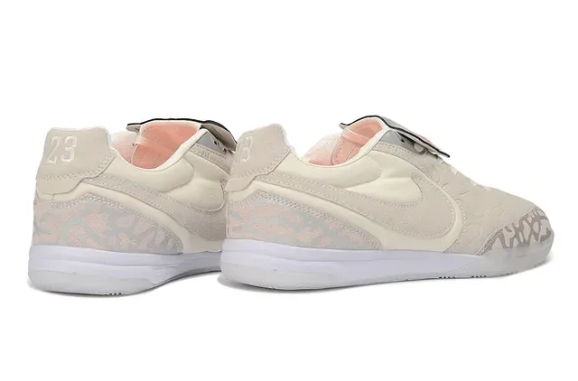 Nike Beige Pink Laceless Strap Closure Elephant Print Overlays Sneakers 7