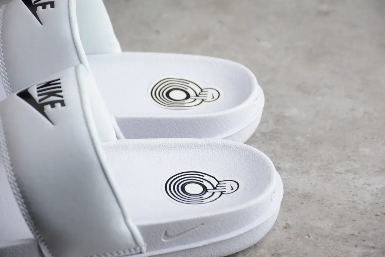 Nike Benassi JDI White Slippers 5