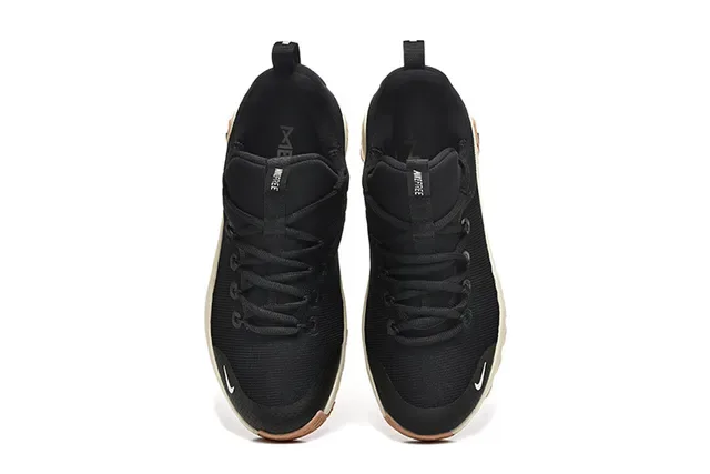Nike Black and Cream Ribbed Midsole Lifestyle Sneakers 2