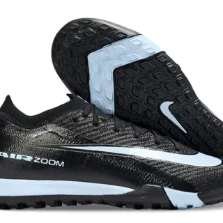 Nike काला नीला बुनाई ऊपरी एकीकृत लेसिंग टर्फ फुटबॉल जूते