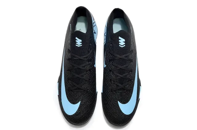 Nike أحذية كرة القدم تورف أسود وأزرق مع upper محبوك سيليويت لور-كات 2