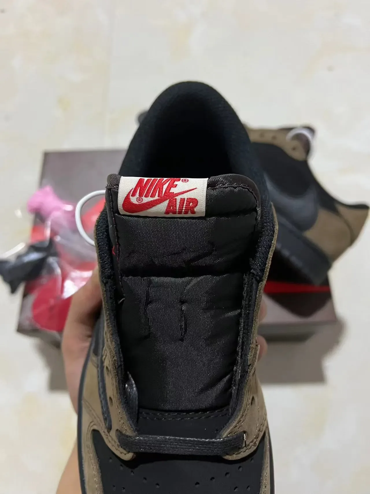 Nike Black Brown Low-Top Suede And Leather Panelled Lifestyle Sneakers 4