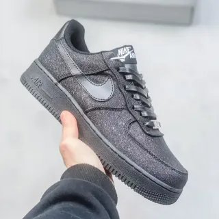 Nike Black Glitter-Finish Upper Low-Top Silhouette Lifestyle Sneakers