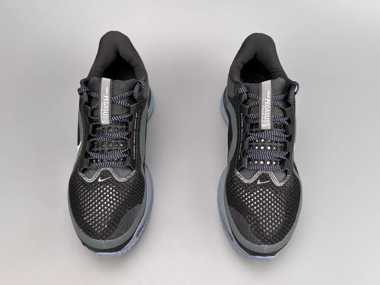 Nike Black Gray Knit Upper Air Zoom Visible Unit Running Shoes 9