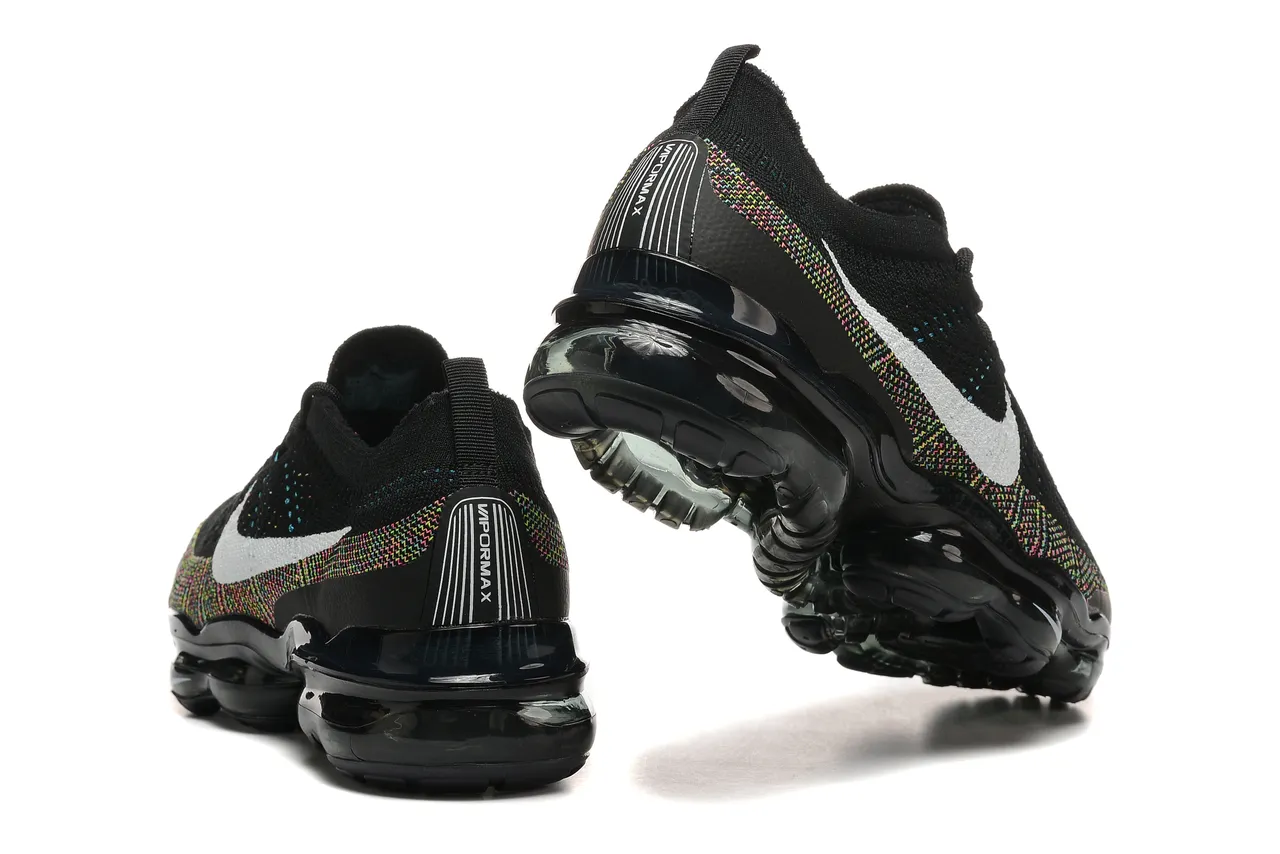Nike Black Multicolor Flyknit Upper Jacquard Weave Lifestyle Sneakers 6