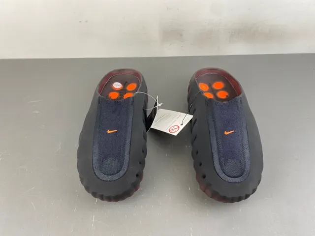 Nike Black Orange Slip-On Sculpted Wavy Midsole Sneakers 14
