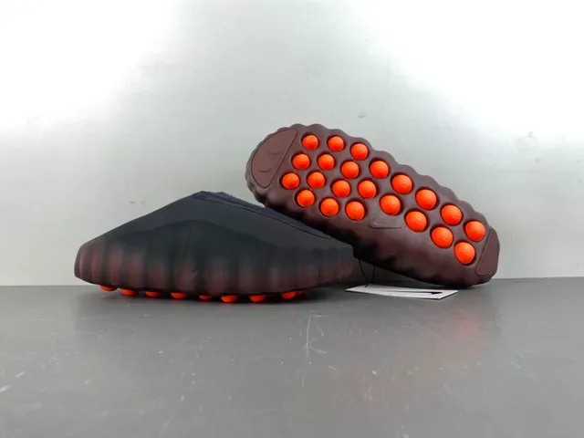Nike Black Orange Slip-On Sculpted Wavy Midsole Sneakers 15