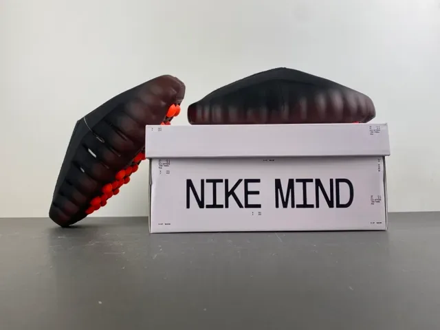 Nike Black Orange Slip-On Sculpted Wavy Midsole Sneakers 17