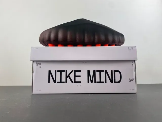 Nike Black Orange Slip-On Sculpted Wavy Midsole Sneakers 18
