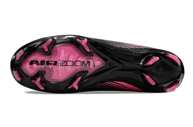 Nike أحذية كرة القدم سوداء ووردية أعلى كيت خطوط رسومية ديناميكية أرضية صلبة 6