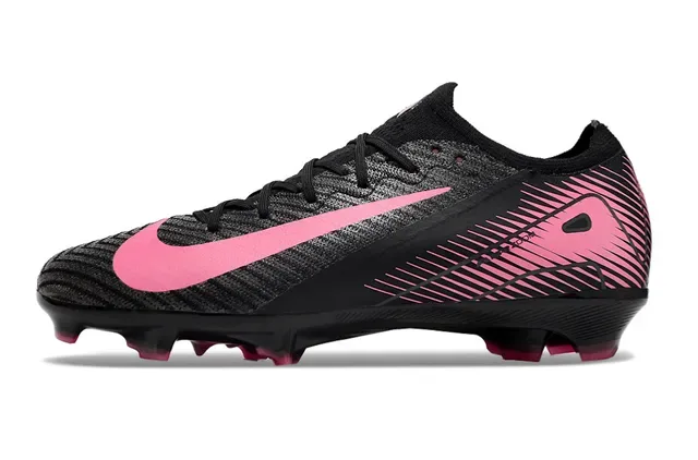 Nike أحذية كرة القدم سوداء ووردية أعلى كيت خطوط رسومية ديناميكية أرضية صلبة 8
