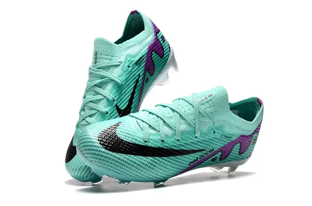 Nike Black Purple Textured Knit Upper Gradient Overlay Firm-Ground Soccer Shoes 18