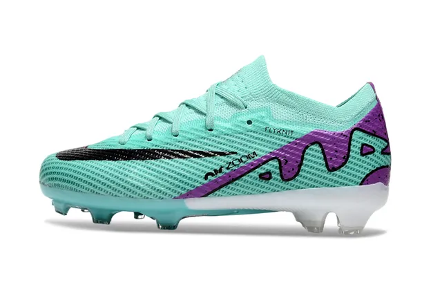 Nike Black Purple Textured Knit Upper Gradient Overlay Firm-Ground Soccer Shoes 20