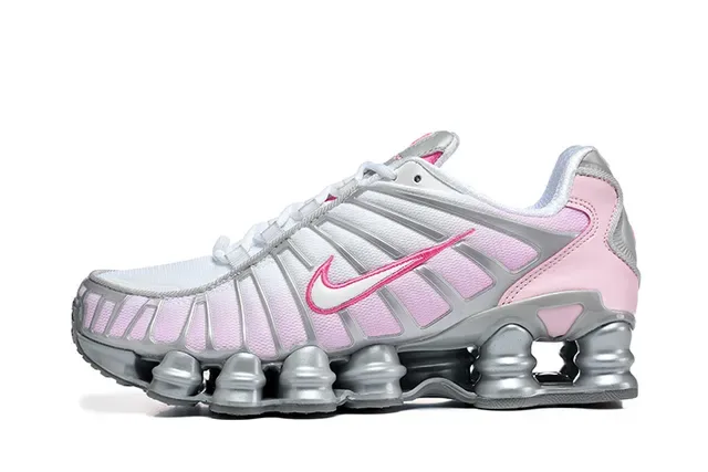 Nike Black Red Shox Column Cushioning Layered Synthetic Cage Lifestyle Sneakers 15