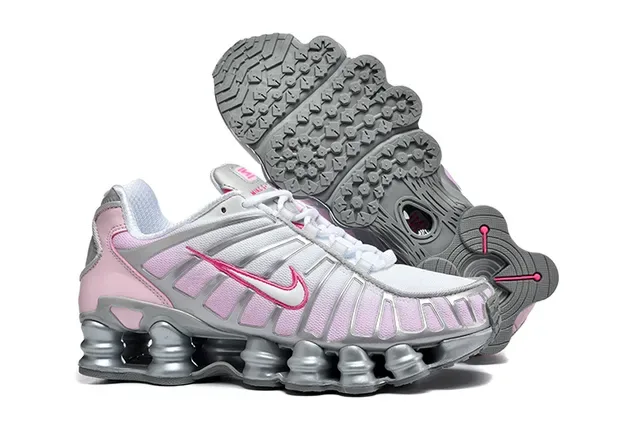 Nike Black Red Shox Column Cushioning Layered Synthetic Cage Lifestyle Sneakers 16