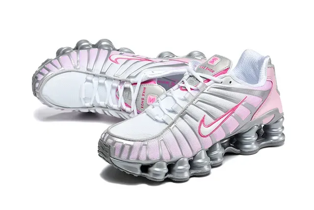 Nike Black Red Shox Column Cushioning Layered Synthetic Cage Lifestyle Sneakers 17