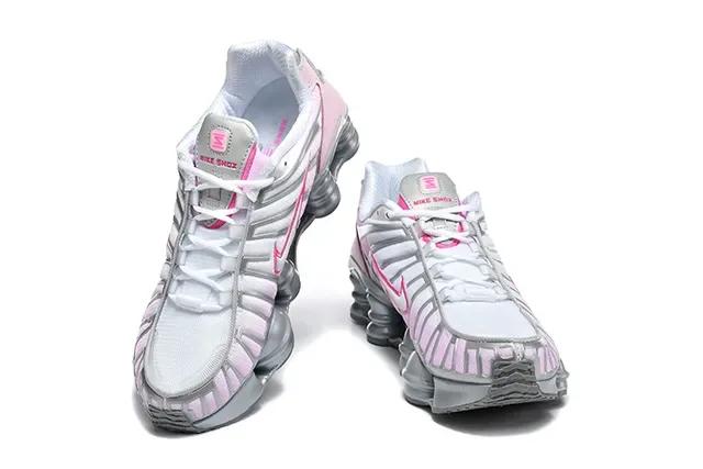 Nike Black Red Shox Column Cushioning Layered Synthetic Cage Lifestyle Sneakers 18
