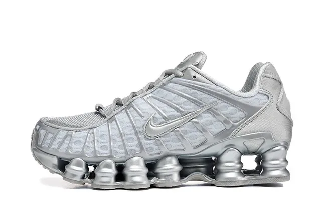 Nike Black Red Shox Column Cushioning Layered Synthetic Cage Lifestyle Sneakers 21