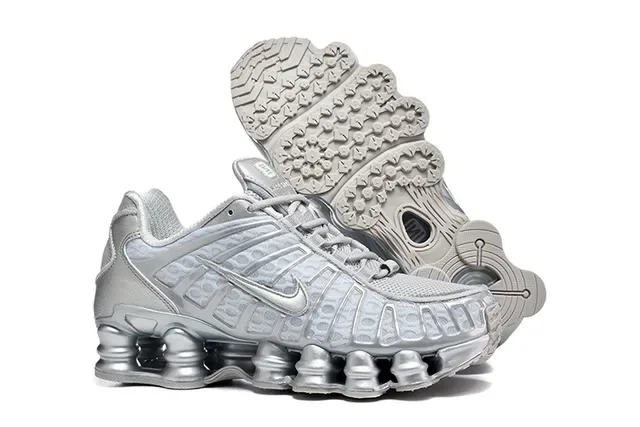Nike Black Red Shox Column Cushioning Layered Synthetic Cage Lifestyle Sneakers 22