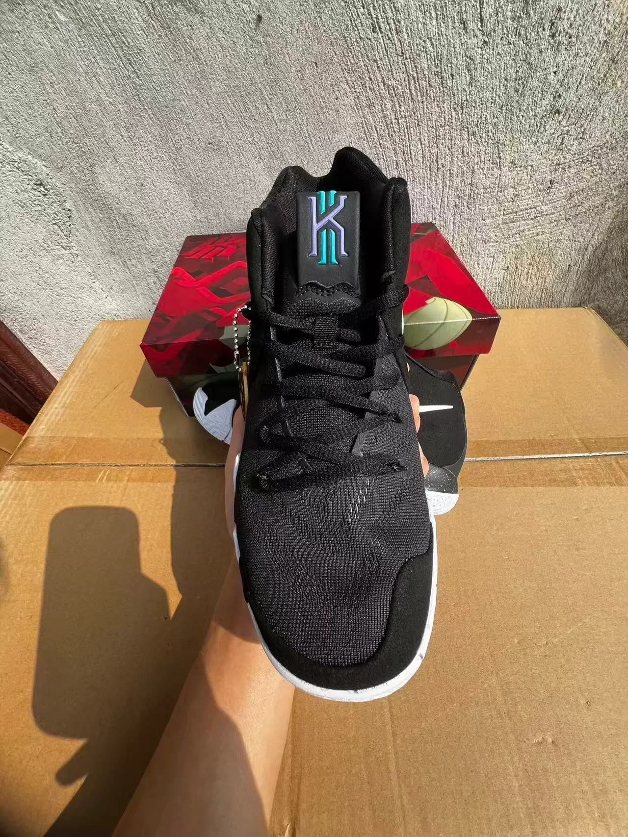 Nike Black White High-Top Segmented Outsole Basketball Shoes 3