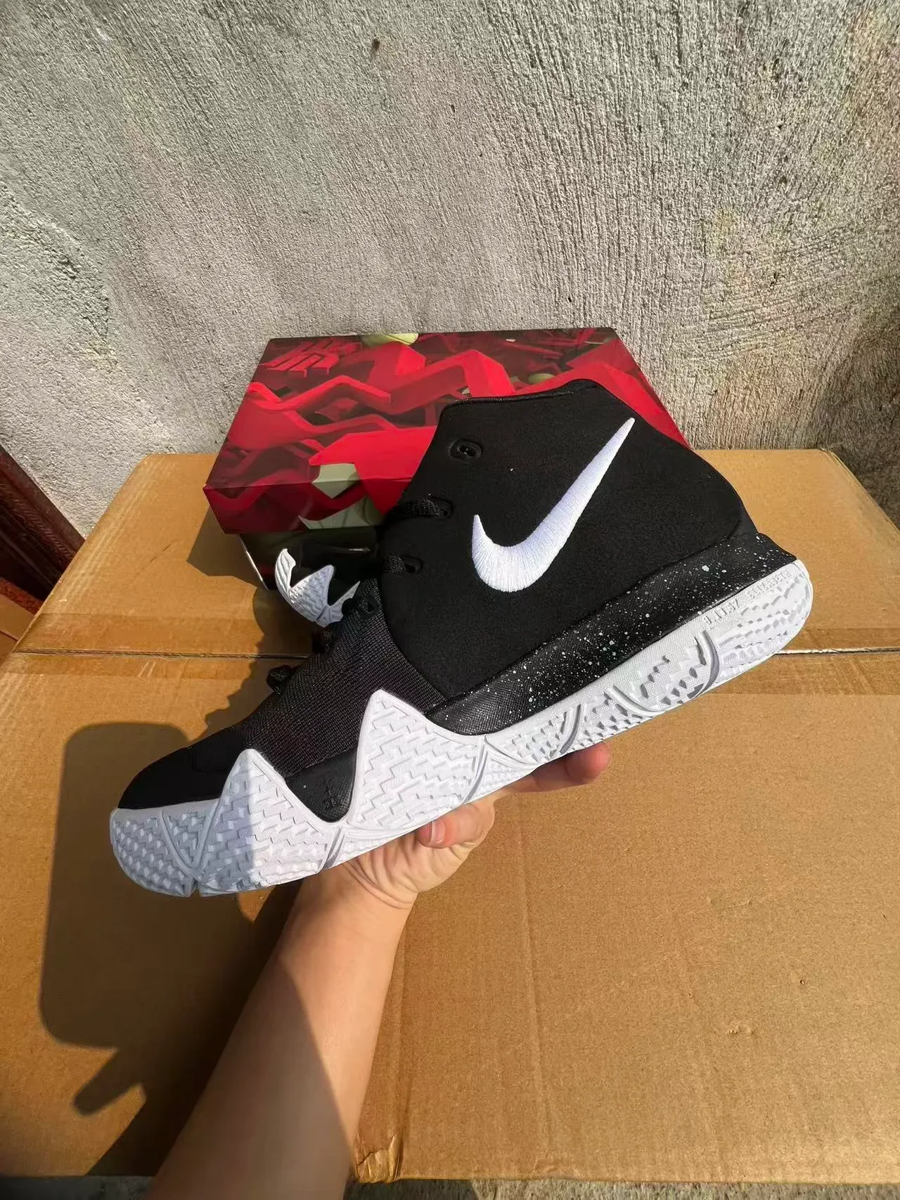 Nike Black White High-Top Segmented Outsole Basketball Shoes 5