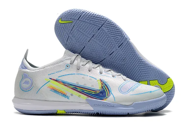Nike Bleu Orange Mailles Et Synthétique Overlay Upper Vibrant Swoosh Accent Chaussures De Football Indoor 9