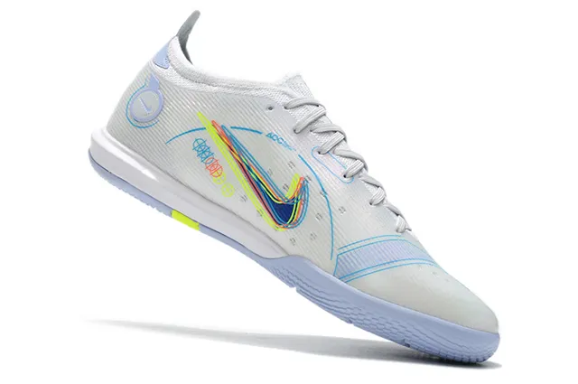 Nike Bleu Orange Mailles Et Synthétique Overlay Upper Vibrant Swoosh Accent Chaussures De Football Indoor 11