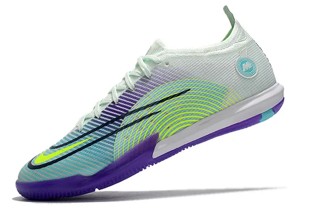 Nike Bleu Orange Mailles Et Synthétique Overlay Upper Vibrant Swoosh Accent Chaussures De Football Indoor 18