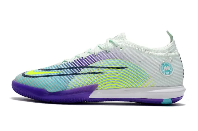 Nike Bleu Orange Mailles Et Synthétique Overlay Upper Vibrant Swoosh Accent Chaussures De Football Indoor 19