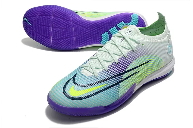 Nike Bleu Orange Mailles Et Synthétique Overlay Upper Vibrant Swoosh Accent Chaussures De Football Indoor 20