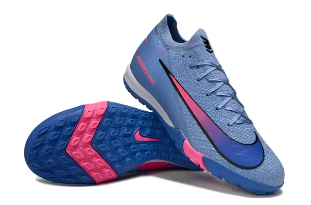 Nike Chaussures de football turf col dynamic fit upper knit bleu rose 3