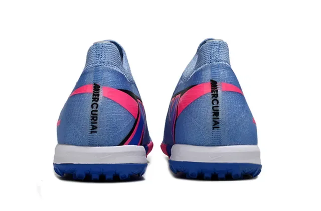 Nike Chaussures de football turf col dynamic fit upper knit bleu rose 4
