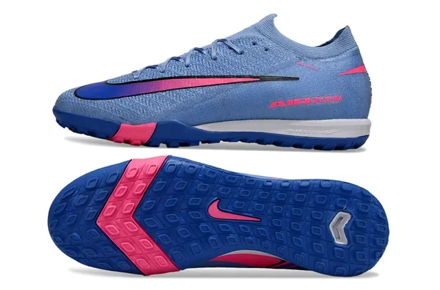Nike Chaussures de football turf col dynamic fit upper knit bleu rose 5