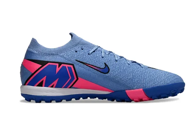 Nike Chaussures de football turf col dynamic fit upper knit bleu rose 7