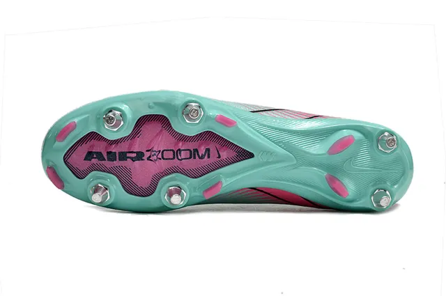 Nike Blue Pink Knit Upper Dynamic Graphic Firm-Ground Soccer Shoes 6