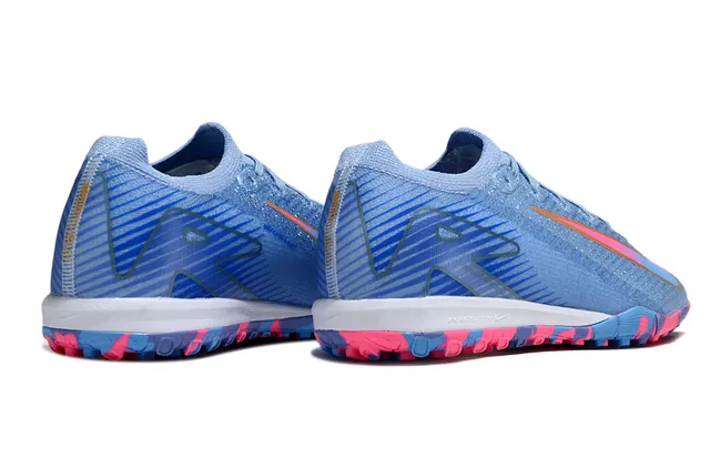 Nike Blue Pink Knit Upper Iridescent Turf Soccer Shoes 7